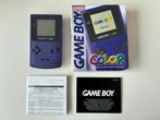 Game Boy Color -  CIB - Holographic Doos - Paars / Grape, Spelcomputers en Games, Spelcomputers | Nintendo Game Boy, Ophalen of Verzenden