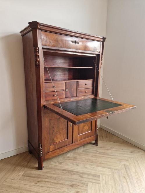 Antieke mahoniehouten secretaire – 19e eeuw, Antiek en Kunst, Antiek | Meubels | Kasten, Ophalen