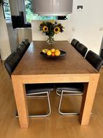Eikenhouten eettafel, Huis en Inrichting, Tafels | Eettafels, Ophalen, Gebruikt, Eikenhout, 50 tot 100 cm