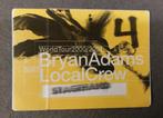 Bryan Adams BACKSTAGE PASS Amsterdam 13 november 2001, Verzamelen, Verzenden, Gebruikt, Foto of Kaart
