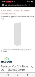 Radson Kos V Radiator - 1950x600 - 1763W - Wit, Doe-het-zelf en Verbouw, Verwarming en Radiatoren, Ophalen, Radiator, Nieuw, 60 tot 150 cm