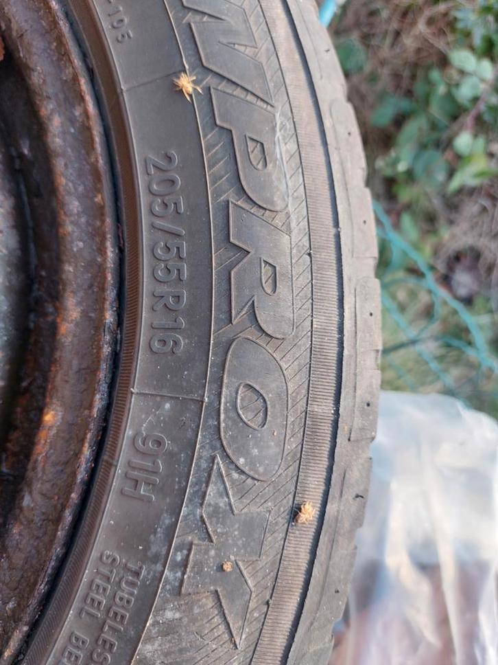 4x Winterbanden 205/55 R16 5x112 VW Golf, Auto-onderdelen, Banden en Velgen, Band(en), Winterbanden, 16 inch, 205 mm, Personenwagen