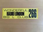 Vintage flyer – Wonderful Radio London – jaren ’60, Ophalen of Verzenden, Overige typen