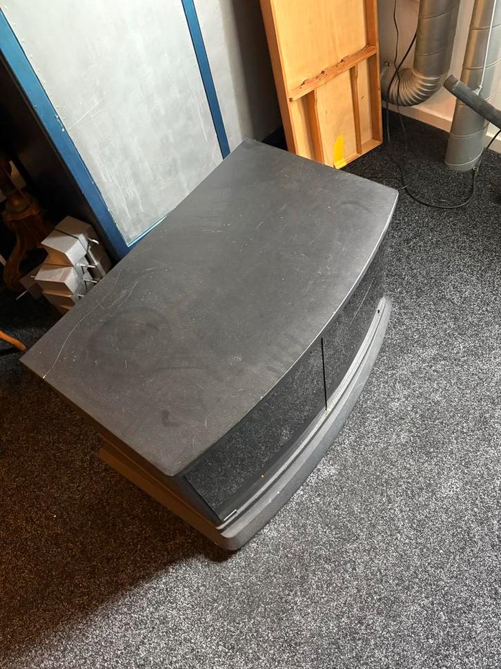 GRATIS Zwart Tv Kastje met Glazen Deuren, Huis en Inrichting, Kasten | Televisiemeubels, Gebruikt, Minder dan 100 cm, 50 tot 100 cm