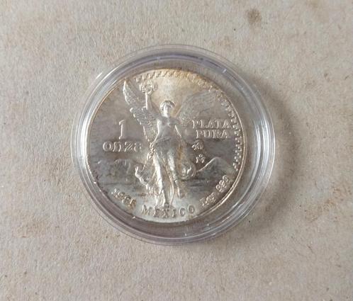 1 oz Zilver Libertad Plata Pura munt van 1985 uit Mexico, Postzegels en Munten, Edelmetalen en Baren, Zilver, Ophalen of Verzenden
