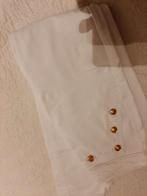 Witte broek, maat 40/L, elastisch, Kleding | Dames, Broeken en Pantalons, Wit, Maat 42/44 (L), Zo goed als nieuw, Lang