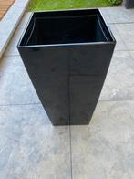 Plantenbak Lechuza CUBICO 30 zwart hoogglans, Tuin en Terras, Bloembakken en Plantenbakken, Ophalen, Tuin, Kunststof, Gebruikt