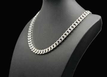 Zilveren gourmet ketting met lobsterslot.2025/575. 89.8 gram beschikbaar voor biedingen