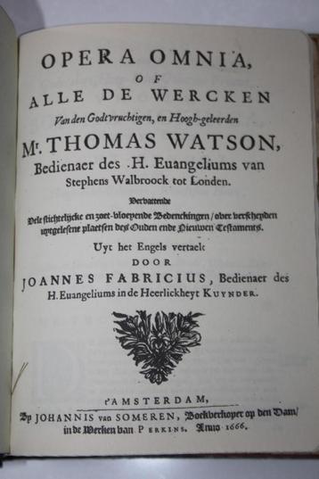 Thomas Watzon - Opera Omnia, alle werken (1666, kopieën) beschikbaar voor biedingen