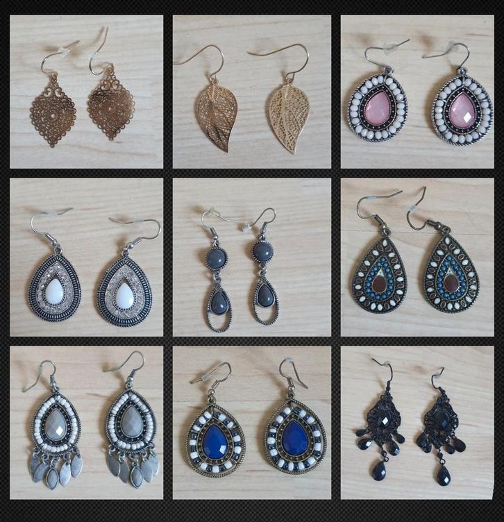 Oorbellen oorhangers oor hangers goud zilver, Sieraden, Tassen en Uiterlijk, Oorbellen, Nieuw, Hangers, Overige materialen, Met kristal