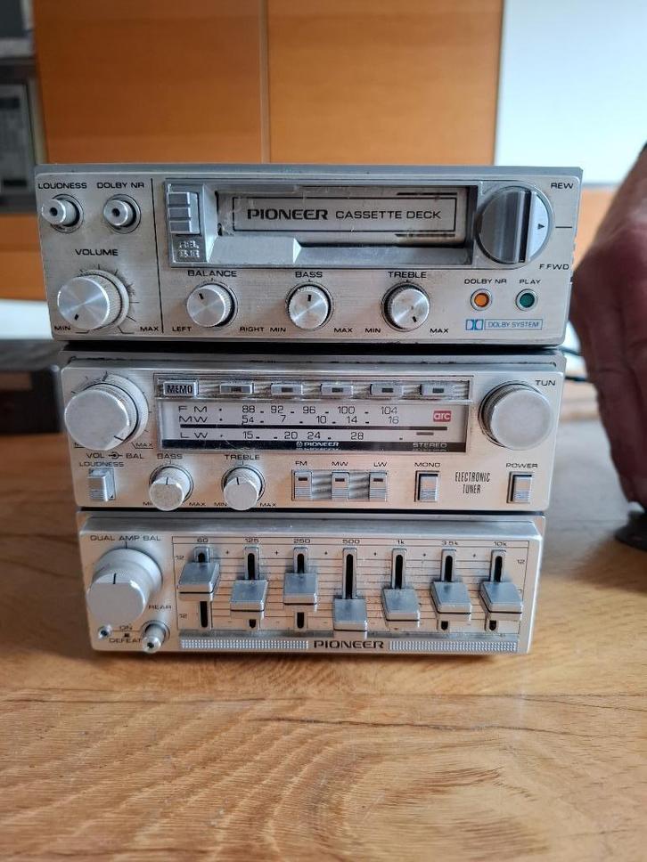 vintage Pioneer car stereo componenten, Audio, Tv en Foto, Stereo-sets, Cassettedeck, Tuner of Radio, Pioneer, Ophalen