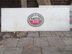 2 reclameborden  Amstelbier (trespa), Reclamebord, Plaat of Schild, Gebruikt, Amstel, Ophalen