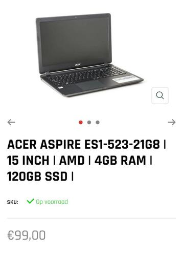Laptopy od €99,- z gwarancją beschikbaar voor biedingen