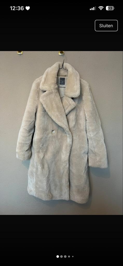 Crème teddy jas XS - Lekker warm!, Kleding | Dames, Jassen | Winter, Gedragen, Maat 34 (XS) of kleiner, Beige, Verzenden