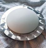 plafonaire met metalen aluminium ring, Ophalen, Gebruikt, Glas
