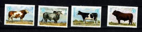 zambia 1987 pf serie koeien runderen zoogdieren veeteelt, Postzegels en Munten, Postzegels | Thematische zegels, Dier of Natuur