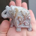 Natuurstenen Olifant beeldje edelsteen stenen natuursteen, Ophalen of Verzenden