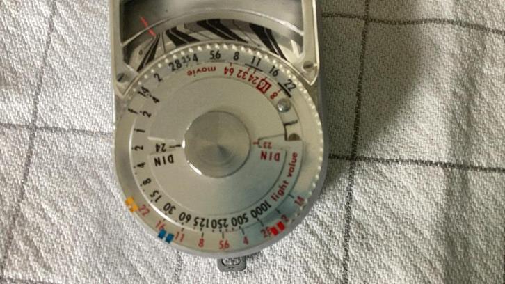 Vintage Sekonic lichtmeter in leren etui, ca. 1965, Audio, Tv en Foto, Fotografie | Doka Toebehoren, Gebruikt, Doka-onderdelen
