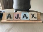 Scrabble letters Ajax met plankje, Nieuw, Ophalen of Verzenden