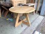 Eiken design tafel 110cm novilon, Kersenhout, Design, Rond, Nieuw