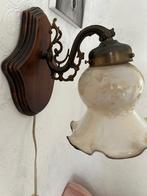 Fraaie brocante wand uit de 70e jaren schemerlamp, Ophalen of Verzenden