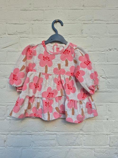 Maat 62 • Hema • Jurkje met bloemenprint, Kinderen en Baby's, Babykleding | Maat 62, Zo goed als nieuw, Meisje, Ophalen of Verzenden