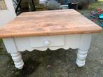 Salontafel vintage stoer en oerdegelijk massief, Ophalen of Verzenden, Vintage