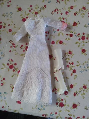 Vintage retro Daisy mary quant bruidsjurk met laarzen  beschikbaar voor biedingen