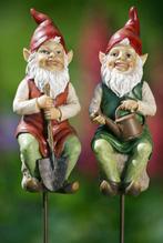 Mooie Kabouter, Tuinkabouter met gieter en schep, tuinsteker, Ophalen of Verzenden, Nieuw, Kunststof, Tuinkabouter