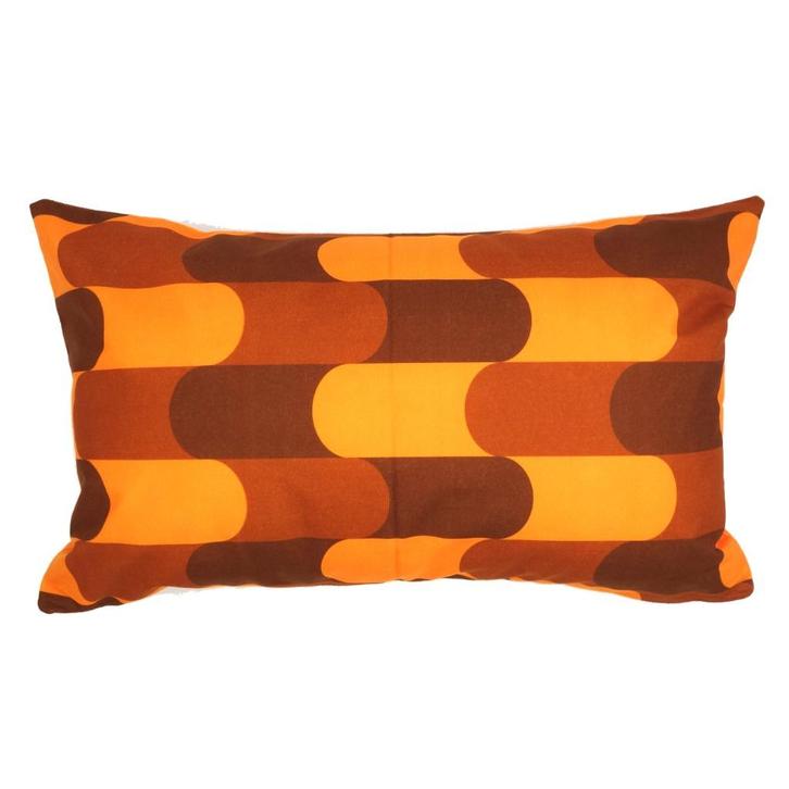 Retro kussenhoes Milton | 30 x 50 cm, Huis en Inrichting, Woonaccessoires | Kussens, Nieuw, Bruin, Rechthoekig, Verzenden