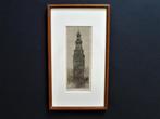 Originele Anton Pieck Montelbaanstoren Amsterdam gesigneerd, Ophalen of Verzenden