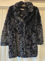 Donkerblauwe dames nepbont winterjas, Mango, Blauw, Gedragen, Ophalen