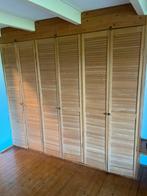 6 Beuken Louvre Deuren - 38x198cm, Huis en Inrichting, Kasten | Kledingkasten, Minder dan 50 cm, Gebruikt, Ophalen of Verzenden