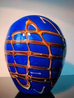 Italie Murano Glas Vaas Kobaltblauw Pontil 1980, Ophalen of Verzenden