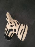 Zebra kop van vilt, Ophalen of Verzenden, Zo goed als nieuw, Wanddecoratie