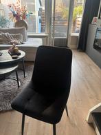 Zwarte Stoffen Stoel - Stijlvol en Comfortabel, Gebruikt, Zwart, Ophalen of Verzenden, Vier