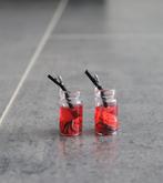 Glaasjes sap + fruit barbie blythe miniatuur nieuw 1:6 Rood, Nieuw, Decoratie, Ophalen of Verzenden
