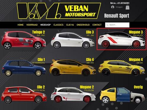 Renault Megane 3 RS *Onderdelen*, gebruikt en nieuw! WEBSHOP, Auto-onderdelen, Overige Auto-onderdelen, Renault, Gebruikt, Ophalen of Verzenden