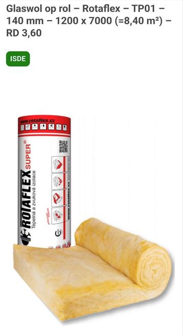Glaswol Rotaflex 30m2 NIEUW beschikbaar voor biedingen