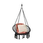 Hangstoel, macrame stoel, Ophalen of Verzenden, Zo goed als nieuw, Zwart, Eén