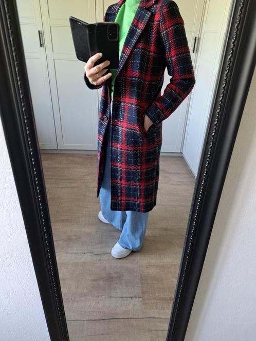 Prachtige lange geruite jas van Primark, maat 34. NIEUW!, Kleding | Dames, Jassen | Winter, Nieuw, Maat 34 (XS) of kleiner, Blauw