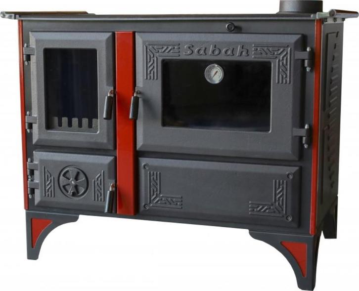 S105K Sabah Luxe Open Haard Kachel + Oven Met Thermometer –, Huis en Inrichting, Kachels, Nieuw, Vrijstaand, Houtkachel, Hout