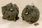 Leuke, vrolijke, groene, bolle Olifant, circus, spaarpot, Ophalen of Verzenden, Nieuw, Kunststof, Dierenbeeld