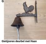 Gietijzeren deurbel met Haan, Ophalen of Verzenden, Zo goed als nieuw