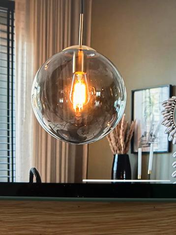 Hanglamp voor boven de eetkamertafel 30 cm goudkleurig beschikbaar voor biedingen