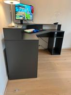 Bijna nieuw bureau / hoekbureau grijs voor werken of gamen, Huis en Inrichting, Ophalen, Zo goed als nieuw, Bureau