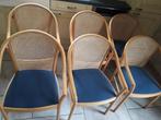 6 eetkamer keuken stoelen met leuning en webbing niet gratis, Gebruikt, Ophalen