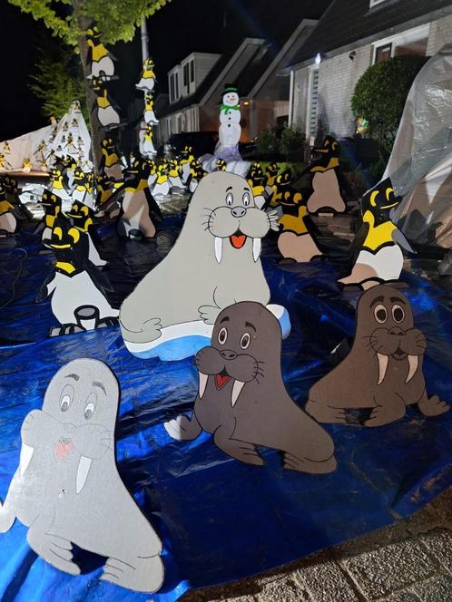 Pinguïns Tuinversiering / Straatversiering / Decor, Hobby en Vrije tijd, Feestartikelen, Gebruikt, Feestartikel, Overige, Ophalen