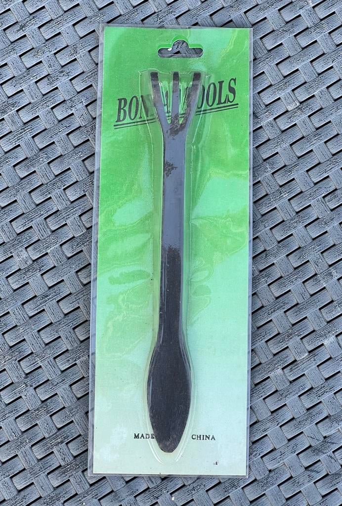 Bonsai Rake & Spatula zwart Chinees gereedschap 21,5 cm., Ophalen of Verzenden, Nieuw, Minder dan 20 mm
