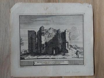 12 / Huis te Brederode bij Haarlem - Originele gravure 1736 beschikbaar voor biedingen